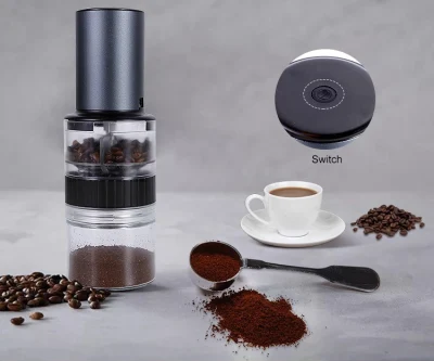 Macinacaffè elettrico M05 per uso domestico, piccolo macinacaffè con barattolo di vetro, gadget da cucina ricaricabile